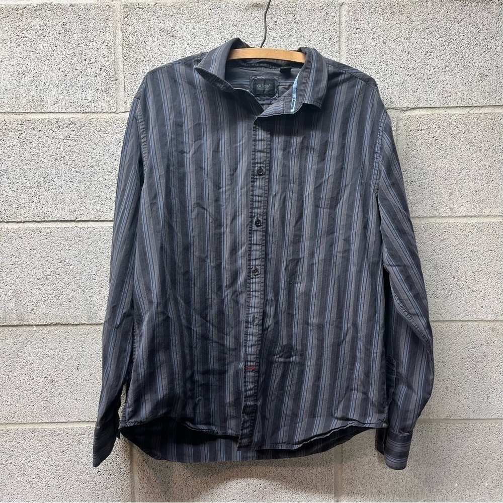 Vintage Guess by Marciano Striped Button Down Shirt